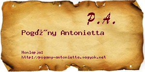 Pogány Antonietta névjegykártya